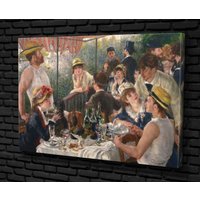 Pierre-Auguste Renoir - Mittagessen Der Bootsparty Druck Auf Leinwand, Floating Frame Option, Moderne Wandkunst, Extra Große Leinwand Wandkunst von CANVAS360