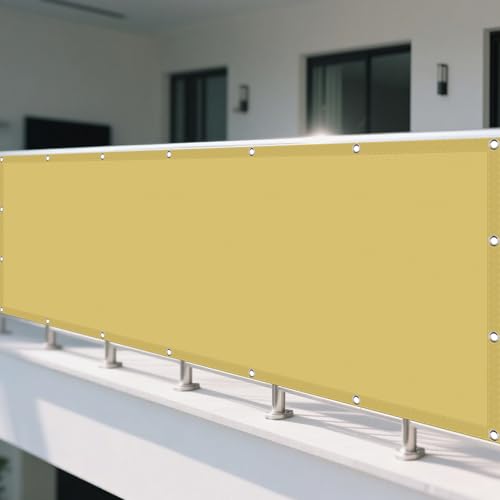 Sonnensegel 135 x 415 cm Rechteckig Wasserdicht 98% UV Schutz Sonnendach Beschattung mit Ösen Segeltuch 4 × 1.5 M Seile für Garten Terrasse Balkon Schwimmbad, Creme Farben Sonnensegel 135 x 415 cm Rechteckig Wasserdicht 98% UV Schutz Sonnendach Beschattung mit Ösen Segeltuch 4 × 1.5 M Seile für Garten Terrasse Balkon Schwimmbad, Creme Farben von CAOBAOF