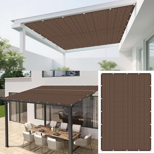 Sonnensegel 617 x 704 cm Rechteckig Atmungsaktiv Sonnenschutz Windschutz Segel Baldachin mit Ösen Seil HDPE UV Schutz Ohne Bohren für Außenbereich Garten, braun Sonnensegel 617 x 704 cm Rechteckig Atmungsaktiv Sonnenschutz Windschutz Segel Baldachin mit Ösen Seil HDPE UV Schutz Ohne Bohren für Außenbereich Garten, braun von CAOBAOF
