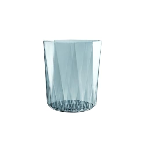 Abfalleimer, groß, transparent, rund, Kunststoff, geeignet für Wohnzimmer, Schlafzimmer, Badezimmer, grau/blau/grün (blau) von CAOJLjiaxiang-2012