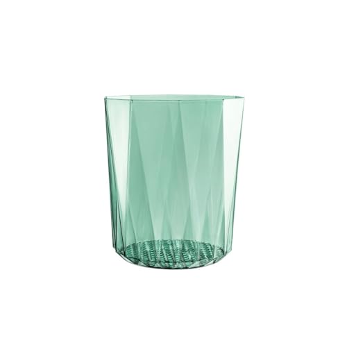 Abfalleimer, groß, transparent, rund, Kunststoff, geeignet für Wohnzimmer, Schlafzimmer, Badezimmer, grau/blau/grün (grün) von CAOJLjiaxiang-2012