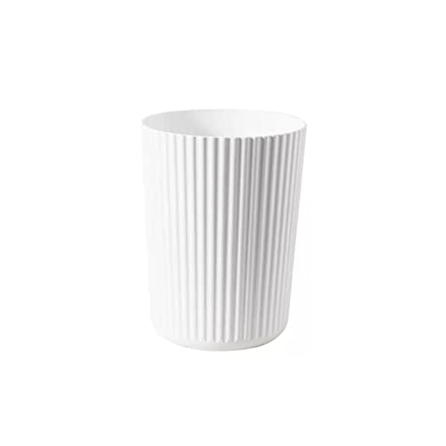 Abfalleimer, runder Mülleimer, Schlafzimmer, Küche, Wohnzimmer, ungedeckte Größe, Kunststoff, mehrfarbig, Papierkorb, Mülleimer, Badezimmer, Abfalleimer (weiß, mittel) von CAOJLjiaxiang-2012