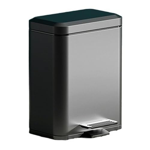 Abfalleimer für die Küche, mit Soft-Close-Deckel, Treppenstufenmülleimer aus Edelstahl, Anti-Fingerabdruck-Treteimer mit herausnehmbarem Inneneimer, für Home Office, B von CAOJLjiaxiang-2012