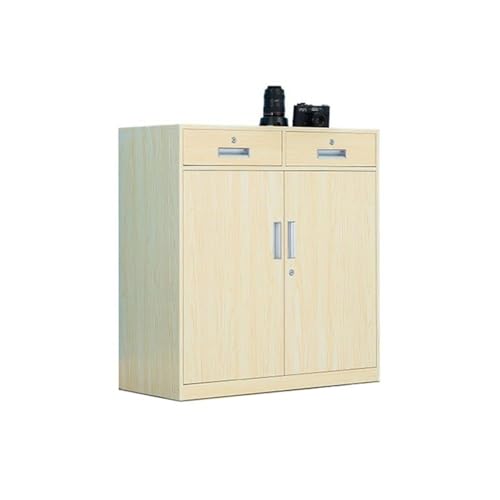 Aktenschrank, 1 mm dick, Eisenschrank, Zuhause, Balkon, Werkzeugaufbewahrung, Büro, Aktenschrank mit Schloss, Datei-Aufbewahrungsschrank, Büroschrank (beige) von CAOJLjiaxiang-2012