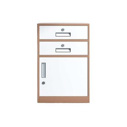 Aktenschrank, 3-lagig, großes Fassungsvermögen, Aktenschrank, Büro, Daten, Organisationsschrank, Balkon, Aufbewahrungsschränke mit Schlössern, Büroschrank (braun) von CAOJLjiaxiang-2012