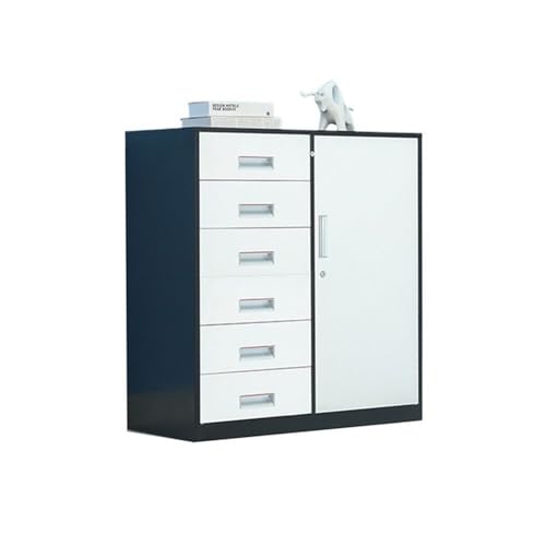 Aktenschrank, 6 Schubladen, multifunktionaler Aufbewahrungsschrank, Metall, Datendatei-Organizer, Büro, Aktenschrank, Büroschrank (mehrfarbig) von CAOJLjiaxiang-2012