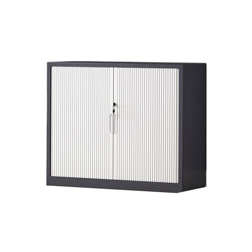Aktenschrank, Aktenschrank, Schiebetürschrank, Stahlschrank, Datenkabinett, Bücherregal, Balkon, kleiner Aufbewahrungsschrank, Büroschrank (schwarz) von CAOJLjiaxiang-2012