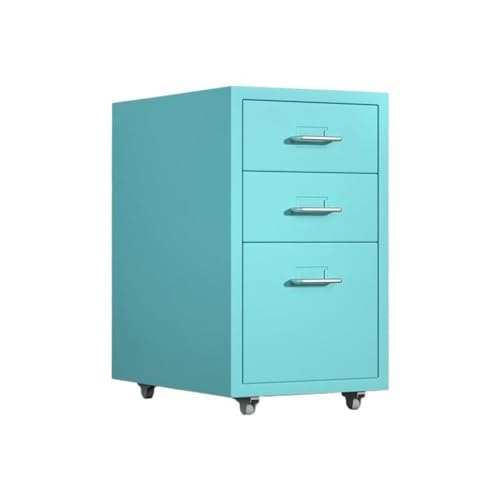 Aktenschrank, Büro-Aktenschrank, 1,2 mm Dicke, Eisenschrank, multifunktionaler Aufbewahrungsschrank, mehrere Schubladen, Datenschrank, Büroschrank (blau) von CAOJLjiaxiang-2012