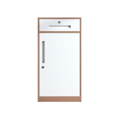 Aktenschrank, Stahl, Büroschrank, 85 cm Höhe, großes Fassungsvermögen, Aufbewahrungsschrank, Aktenschrank mit Schubladen, Büroschrank (braun) von CAOJLjiaxiang-2012