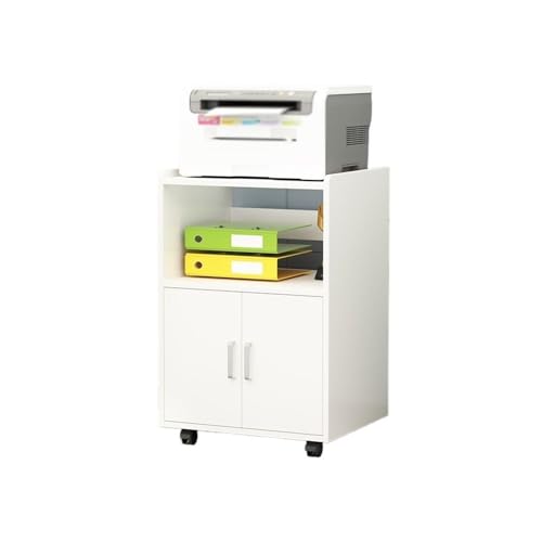 Aktenschrank, abnehmbares Büroregal, Druckerregal, Aktenschrank, mehrstöckiges Lagerregal mit Tür, Schreibtisch, Beistellschrank, Büroschrank (weiß) von CAOJLjiaxiang-2012