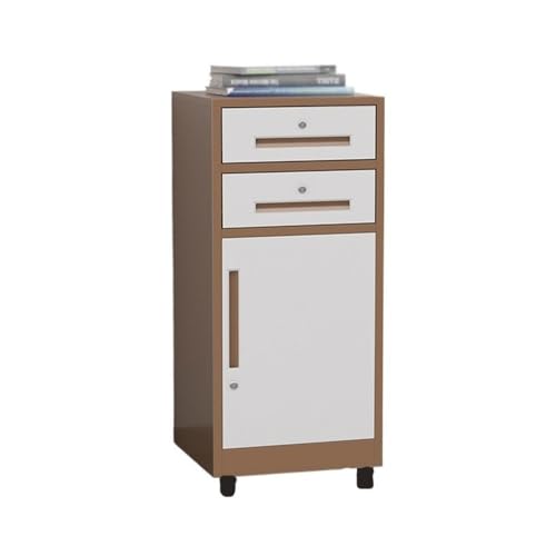 Aktenschrank, multifunktionaler Akten- und Archivschrank, Stahl, Doppelschublade, Balkon, Bücherregal, Aufbewahrungsschrank, Büro mit Verriegelung, Büroschrank (braun) von CAOJLjiaxiang-2012