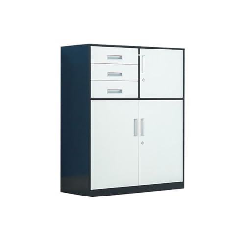 Aktenschrank, multifunktionaler Büro-Aktenschrank mit Schloss, großes Fassungsvermögen, 3 Schubladen, Daten-Aufbewahrungsschrank, 1 Eisen, Haushaltsaufbewahrungsschrank, Büroschrank (mehrfarbig) von CAOJLjiaxiang-2012