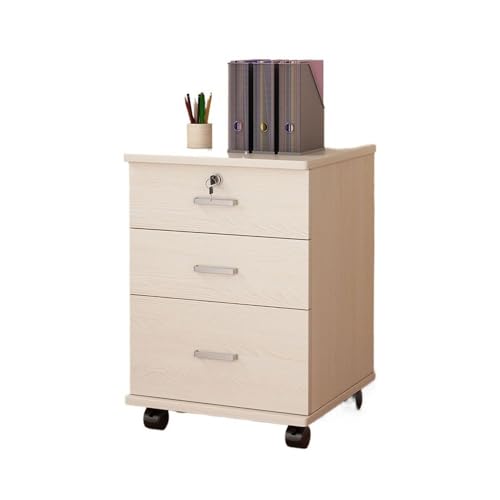 Aktenschrank, niedriger Schrank mit Schublade, Aktenschrank, Aktenschrank, einfache Verriegelung, mobiler Büroschrank, Büroschrank (Beige) von CAOJLjiaxiang-2012