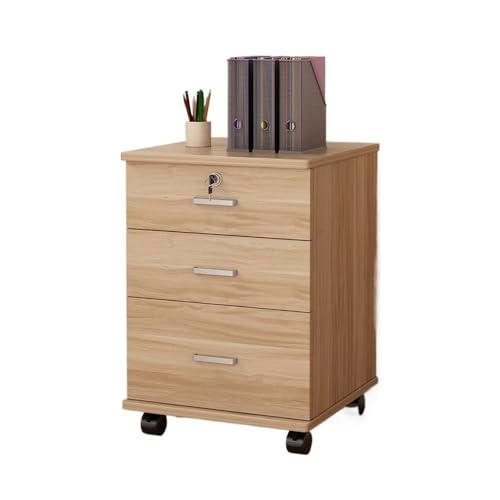 Aktenschrank, niedriger Schrank mit Schublade, Aktenschrank, Aktenschrank, einfache Verriegelung, mobiler Büroschrank, Büroschrank (Natur) von CAOJLjiaxiang-2012