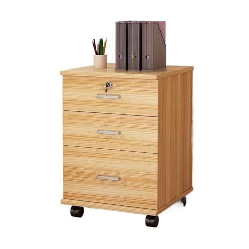 Aktenschrank, niedriger Schrank mit Schublade, Aktenschrank, Aktenschrank, einfache Verriegelung, mobiler Büroschrank, Büroschrank (gelb) von CAOJLjiaxiang-2012