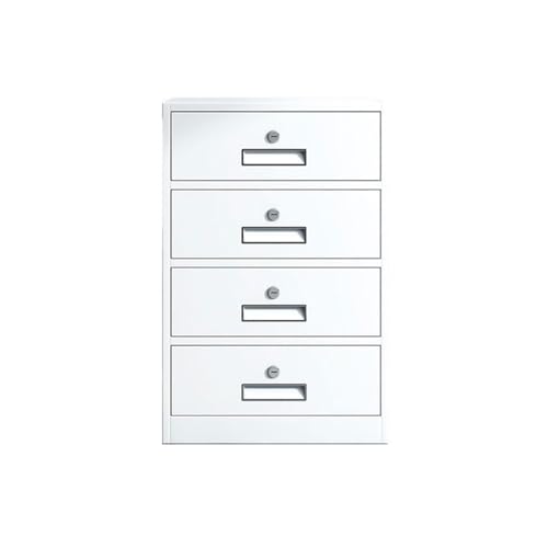 Aktenschrank, verdickte Stahlplatte, Aktenschrank, multifunktional, 4 Schubladen, Büro, Datendatei, Aufbewahrungsschrank, 65 cm Büroschrank (weiß) von CAOJLjiaxiang-2012