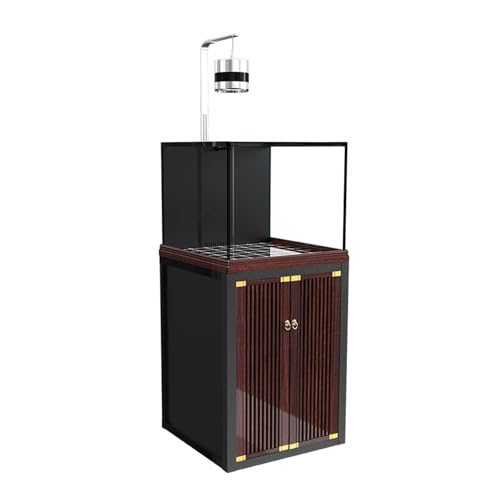 Aquarium, Zuhause, Wohnzimmer, Büro, großer Glas-Aquarium-Rucksack, Überlauffilter unter Filtertank, ultraweißes Glas, für Koralle, Meerwasser, Fischaquarium (60 x 60 x 131 cm) von CAOJLjiaxiang-2012