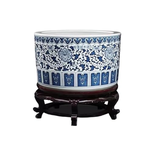 Aquarium, chinesisches Retro-Keramik-Aquarium, Schildkröte, Futtertank, Outdoor, Garten, Terrasse, Keramik, Aquarium, Wohnzimmer, Büro, Dekoration, Desktop-Dekoration, Aquarium (30 x 20 cm) von CAOJLjiaxiang-2012