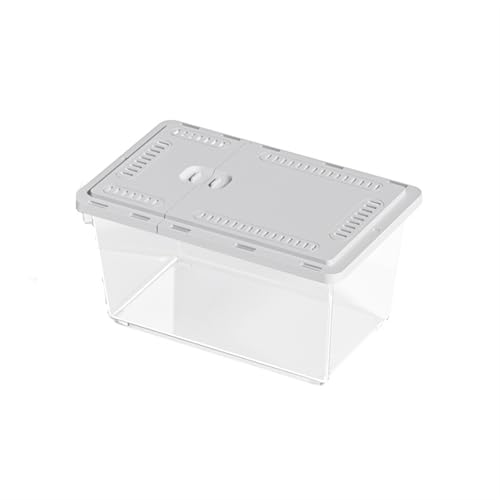 Aquarium für Haustiere, für den Haushalt, Schildkröte, Aquarium, für den Außenbereich, spezieller Behälter, Futterbox mit Schiebedeckel, Aquarium (Grau, 30 x 20,5 x 19 cm) von CAOJLjiaxiang-2012