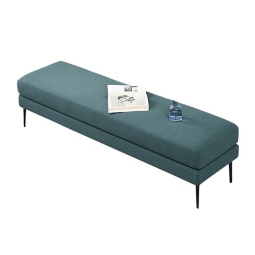 Bank Bett Nachthocker Wickelhocker aus Stoff, dekorativer Hocker für Wohnzimmer, Sofa, moderner Hocker für Schlafzimmer, leichte Luxusbank, Fußbank (grün, 120 x 50 x 43 cm) von CAOJLjiaxiang-2012