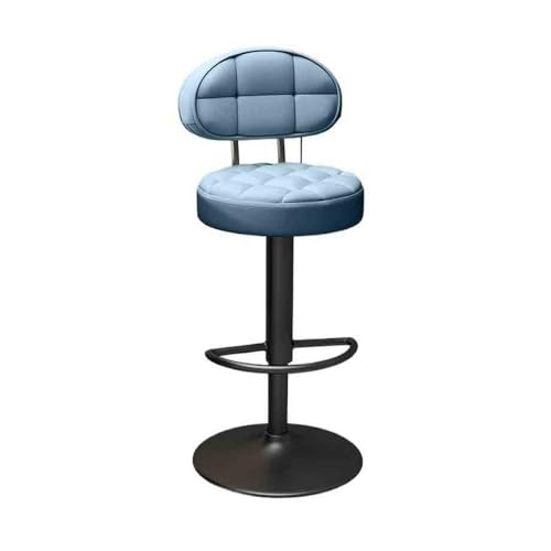 Barhocker, 360 Grad drehbar, Barstuhl, hohe Rückenlehne, Barstuhl, Vorderstuhl, Inseltisch, Esszimmerstuhl, Barhocker (blau) von CAOJLjiaxiang-2012