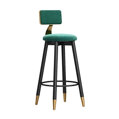 Barhocker, 75 cm, modern, modisch, für den Schreibtisch, Barstuhl mit Rückenlehne, praktischer Esszimmerstuhl, Barhocker (grün) von CAOJLjiaxiang-2012