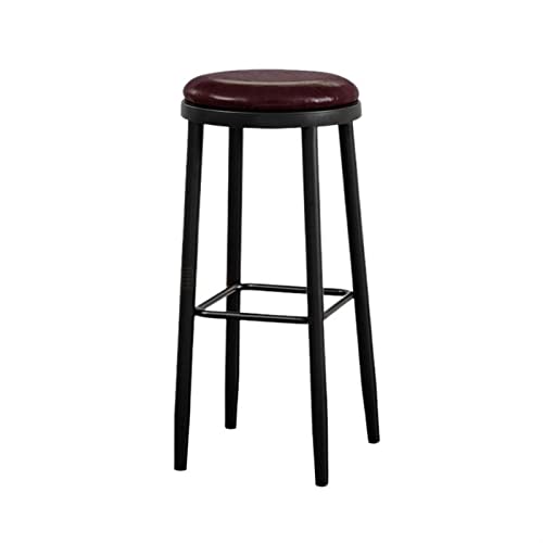 Barhocker, Stühle, 71 cm, rund, hoher Hocker, Eisen, Barstuhl, Restaurant, Café, Inseltisch, Esstisch, Barhocker (braun) von CAOJLjiaxiang-2012