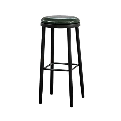 Barhocker, Stühle, 71 cm, rund, hoher Hocker, Eisen, Barstuhl, Restaurant, Café, Inseltisch, Esstisch, Barhocker (grün) von CAOJLjiaxiang-2012