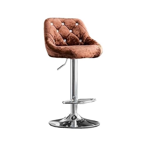 Barhocker, einfache Rückenlehne, hoher Hocker, 60–80 cm, Drehstuhl, Haushalt, Küche, leicht, luxuriös, modisch, Barhocker, Barhocker (braun) von CAOJLjiaxiang-2012