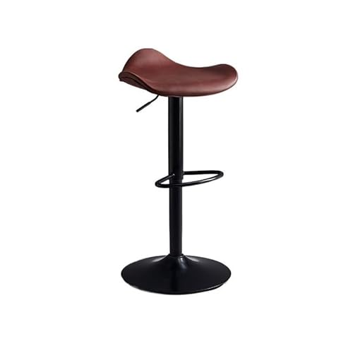 Barhocker, modisch, Barstuhl, Eisen-Hochstuhl, kann angehoben und gedreht werden, leicht, luxuriös, hoher Hocker, modern, einfache Rückenlehne, Barhocker, Barhocker (rot) von CAOJLjiaxiang-2012