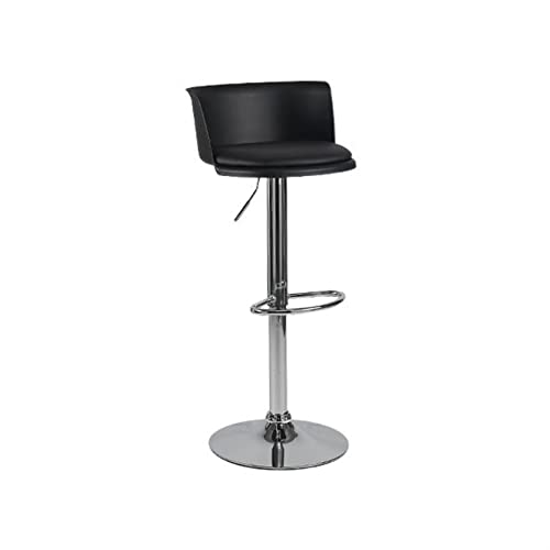 Barhocker, modischer Barstuhl, drehbarer Barstuhl, moderner einfacher Eisenhocker, höhenverstellbar, Barhocker mit Rückenlehne, Barhocker (schwarz) von CAOJLjiaxiang-2012