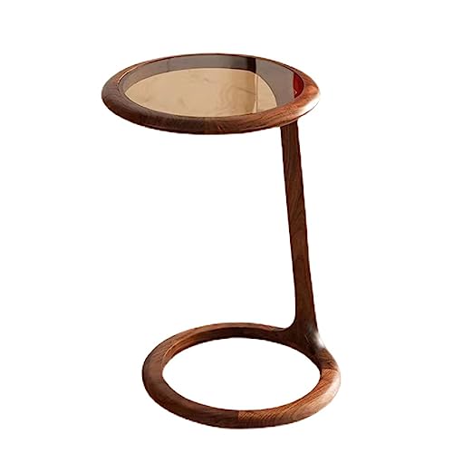 Beistelltisch Couchtisch rund Couchtisch Massivholz Beistelltisch Beistelltisch für Wohnzimmer, Schlafzimmer, kleine Räume, Nachttisch komplett montiert, Walnuss schwarz Beistelltisch Couchtisch rund Couchtisch Massivholz Beistelltisch Beistelltisch für Wohnzimmer, Schlafzimmer, kleine Räume, Nachttisch komplett montiert, Walnuss schwarz von CAOJLjiaxiang-2012