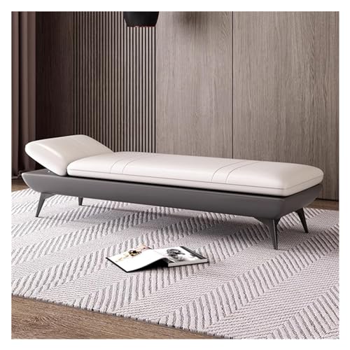 Bettbank, Lederbank mit weich gepolstertem Eingang, Lounges-Bank mit Metallbeinen, bequeme Sitzbank, Fußhocker, für Wohnzimmer, Eingangsbereich, Esszimmer, Schlafzimmer, Bank (Weiß, 120 x 50 x 42 cm) Bettbank, Lederbank mit weich gepolstertem Eingang, Lounges-Bank mit Metallbeinen, bequeme Sitzbank, Fußhocker, für Wohnzimmer, Eingangsbereich, Esszimmer, Schlafzimmer, Bank (Weiß, 120 x 50 x 42 cm) von CAOJLjiaxiang-2012