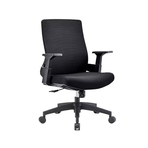 Bürostuhl, Bürostuhl, Rückenlehne, Computerstuhl, bequem, sitzend, ergonomischer Netz-Drehstuhl, Konferenzstuhl, Schreibtischstuhl (schwarz) von CAOJLjiaxiang-2012