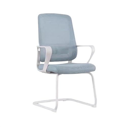 Bürostuhl, einfacher und moderner Bürodrehstuhl für Mitarbeiter, Bürostuhl, Lendenwirbelsäule, Computerstuhl, modisch, mit buntem Netzstuhl, Schreibtischstuhl (blau) von CAOJLjiaxiang-2012