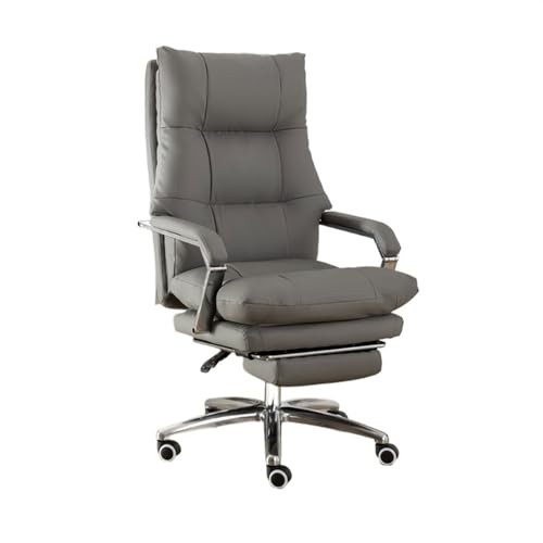 Bürostuhl, luxuriöser Bürostuhl, ergonomisch, neigbar, Computerstuhl, Zuhause, Komfort, Mittagspause, Sofa, Stuhl, kann angehoben und gedreht werden (Gris) von CAOJLjiaxiang-2012