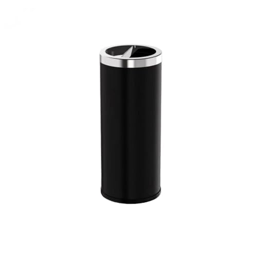 CAOJLjiaxiang-2012 15 l/25 l/50 l Edelstahl-Mülleimer, Rauchlöscher, obere halboffene Küche, schwarzer Abfalleimer, Papierkorb für Zuhause, Büro, Mülleimer (groß) von CAOJLjiaxiang-2012