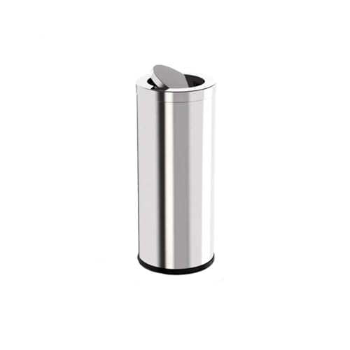 CAOJLjiaxiang-2012 15 l/25 l/50 l Edelstahl-Mülleimer, Rauchlöscher, obere halboffene Küche, silberner Abfalleimer, Papierkorb für Zuhause, Büro, Mülleimer (groß) von CAOJLjiaxiang-2012