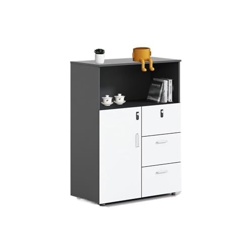 CAOJLjiaxiang-2012 Aktenschrank, Aktenschrank, kurzer Schrank, Druckerschrank, Büro-Organizer, Aktenschrank, Trennwand, Aufbewahrungsschrank, verschließbare Schublade, Büroschrank (schwarz) von CAOJLjiaxiang-2012