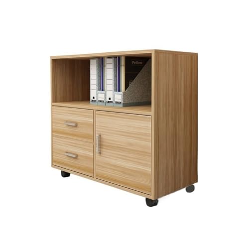 CAOJLjiaxiang-2012 Aktenschrank, mobiler, niedriger Schrank, verdickte Rückseite, Aktenschrank, Datenschrank, Büroschrank, Druckerschrank mit Rollen, Büroschrank (Natur) von CAOJLjiaxiang-2012