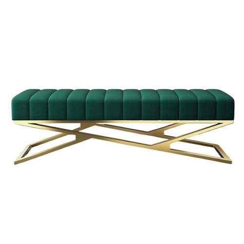 CAOJLjiaxiang-2012 Bank für Bekleidungsgeschäft, Tester, Garderobe, Sofa, Bank, moderne und einfache Bank, Schlafzimmer, Nachttisch, Fußbank (grün, 120 x 40 x 40 cm) von CAOJLjiaxiang-2012