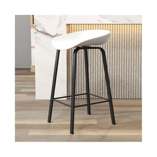 CAOJLjiaxiang-2012 Barhocker, Barhocker, weißer Sitz, Holz, Haushalt, Restaurant, Bar, Insel, Eisen-Hochstuhl, 65/75 cm, Barhocker (mittel) von CAOJLjiaxiang-2012