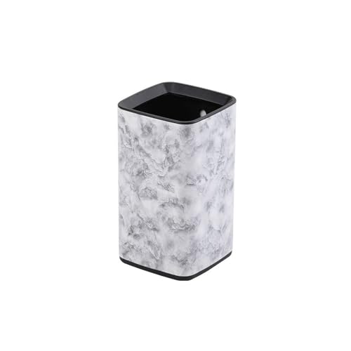 CAOJLjiaxiang-2012 Edelstahl-Mülleimer mit offener Oberseite, geeignet für Zuhause, Küche, Büro, Papierkorb, Mülleimer (Marmor-Textur) von CAOJLjiaxiang-2012