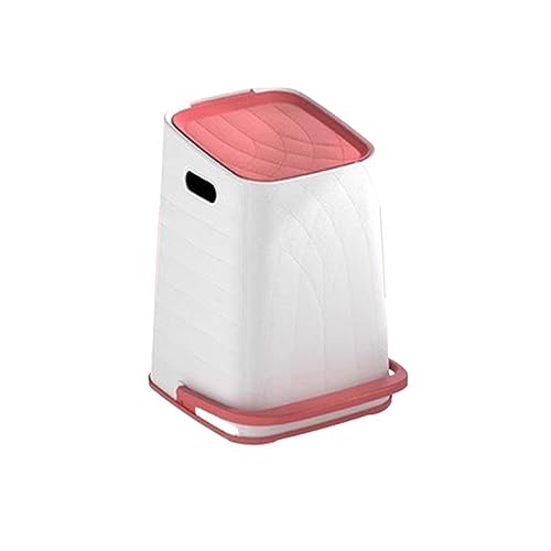 CAOJLjiaxiang-2012 Fußbetriebener Mülleimer mit Deckel, quadratisch, Ledernarbung, Wohnzimmer, Schlafzimmer, Arbeitszimmer, Büro, Kunststoff, 8 l/12 l Mülleimer (C,8L) von CAOJLjiaxiang-2012