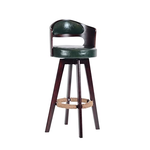 CAOJLjiaxiang-2012 Hohe Küchenhocker, PU-Lederstuhl, Drehhocker aus Holz, luxuriöser und moderner Empfangsstuhl, Barstuhl mit Rückenlehne, Barhocker (Orange) von CAOJLjiaxiang-2012