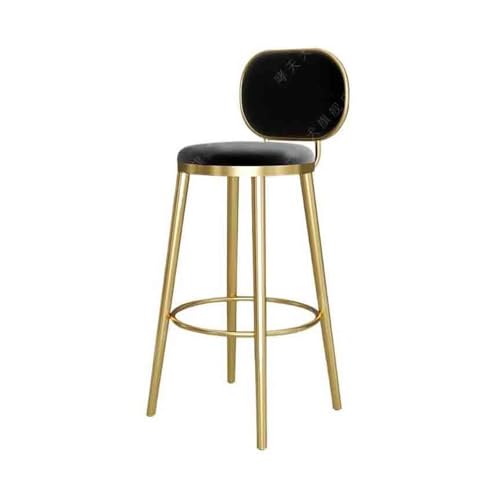 CAOJLjiaxiang-2012 Hohe Küchenhocker, skandinavischer Stil, luxuriös, modern, mit Insel, einfache Rückenlehne, hohe Barhocker, Schwarz von CAOJLjiaxiang-2012