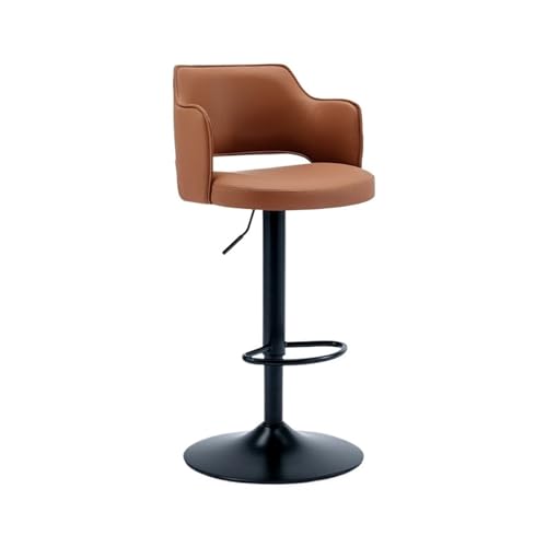CAOJLjiaxiang-2012 Hoher Küchenhocker, 62-83 cm, für Bar, Restaurant, Café, hohe Hocker, moderner Drehstuhl für Kücheninsel, Barhocker (braun) von CAOJLjiaxiang-2012