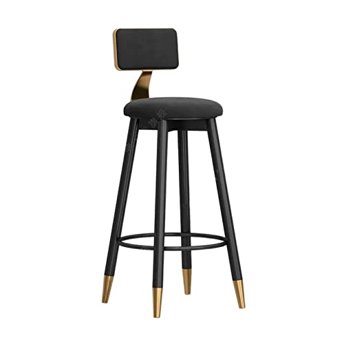 CAOJLjiaxiang-2012 Hoher Küchenhocker, moderner Empfangshocker, 75 cm, Barstuhl mit Rückenlehne, praktischer Esszimmerstuhl, Barhocker, Schwarz CAOJLjiaxiang-2012 Hoher Küchenhocker, moderner Empfangshocker, 75 cm, Barstuhl mit Rückenlehne, praktischer Esszimmerstuhl, Barhocker, Schwarz von CAOJLjiaxiang-2012