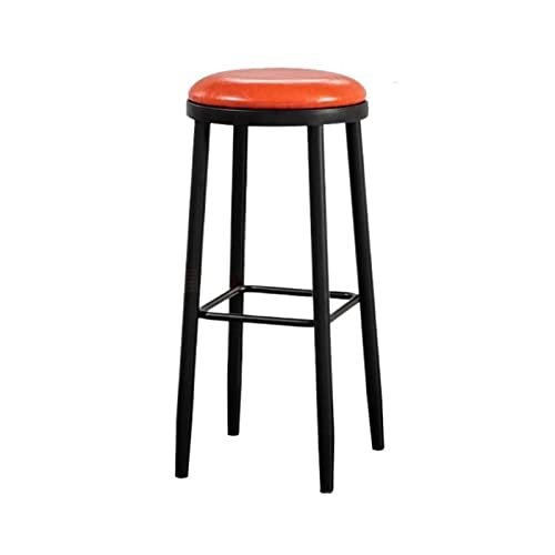 CAOJLjiaxiang-2012 Hoher Küchenhocker, rund, 70 cm, Barstuhl aus Eisen, Restaurant, Café, Insel, Tisch, Esstisch, Barhocker (rot) von CAOJLjiaxiang-2012