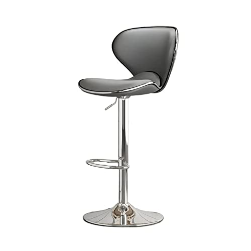 CAOJLjiaxiang-2012 Hoher Küchenstuhl, Esstisch, Barhocker, moderner und einfacher Rücksitz, höhenverstellbar (61-81 cm), Barhocker (Grau) von CAOJLjiaxiang-2012